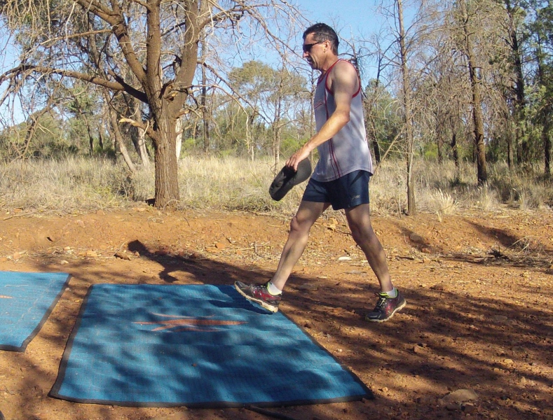 Interesting way to cross the finish line for someone who thinks his handicap is too harsh