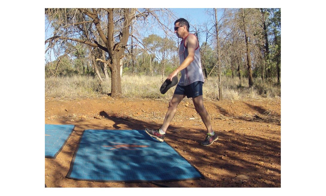 Interesting way to cross the finish line for someone who thinks his handicap is too harsh